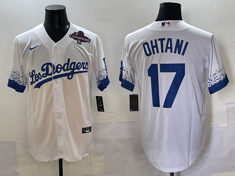 Men Los Angeles Dodgers #17 Ohtani white Nike MLB 2025 Jersey style 5